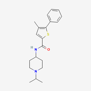 molecular formula C20H26N2OS B4617307 N-(1-isopropyl-4-piperidinyl)-4-methyl-5-phenyl-2-thiophenecarboxamide 