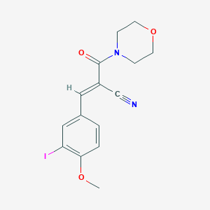 molecular formula C15H15IN2O3 B461731 3-(3-Iodo-4-methoxy-phenyl)-2-(morpholine-4-carbonyl)-acrylonitrile 