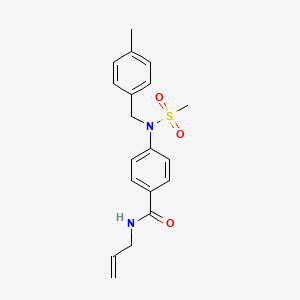 molecular formula C19H22N2O3S B4617327 N-烯丙基-4-[(4-甲基苄基)(甲基磺酰基)氨基]苯甲酰胺 