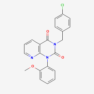 molecular formula C21H16ClN3O3 B4617345 3-(4-氯苄基)-1-(2-甲氧基苯基)吡啶并[2,3-d]嘧啶-2,4(1H,3H)-二酮 