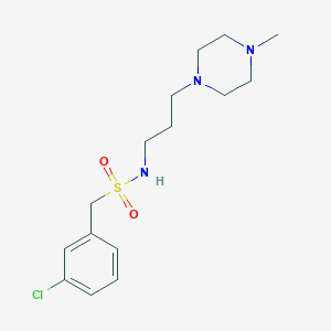 molecular formula C15H24ClN3O2S B4617362 1-(3-氯苯基)-N-[3-(4-甲基-1-哌嗪基)丙基]甲磺酰胺 