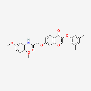 molecular formula C27H25NO7 B4617363 N-(2,5-二甲氧基苯基)-2-{[3-(3,5-二甲基苯氧基)-4-氧代-4H-色满-7-基]氧基}乙酰胺 