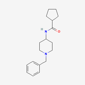 molecular formula C18H26N2O B4617370 环戊烷甲酰胺N-(1-苄基-4-哌啶基) 