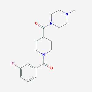 molecular formula C18H24FN3O2 B4617375 1-{[1-(3-fluorobenzoyl)-4-piperidinyl]carbonyl}-4-methylpiperazine 