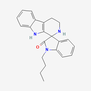 molecular formula C22H23N3O B4617392 1'-丁基-2,3,4,9-四氢螺[β-咔啉-1,3'-吲哚]-2'(1'H)-酮 