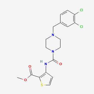 molecular formula C18H19Cl2N3O3S B4617397 methyl 3-({[4-(3,4-dichlorobenzyl)-1-piperazinyl]carbonyl}amino)-2-thiophenecarboxylate 