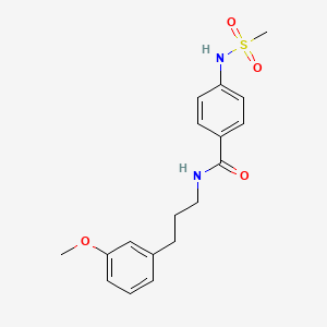 N-[3-(3-methoxyphenyl)propyl]-4-[(methylsulfonyl)amino]benzamide