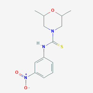 molecular formula C13H17N3O3S B4617434 2,6-二甲基-N-(3-硝基苯基)-4-吗啉硫代氨基甲酰胺 