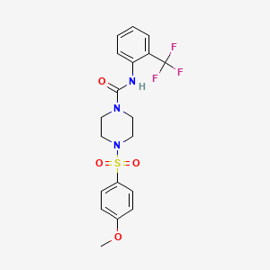 4-[(4-methoxyphenyl)sulfonyl]-N-[2-(trifluoromethyl)phenyl]-1-piperazinecarboxamide