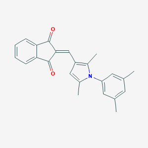 molecular formula C24H21NO2 B461745 2-{[1-(3,5-dimethylphenyl)-2,5-dimethyl-1H-pyrrol-3-yl]methylene}-1H-indene-1,3(2H)-dione 