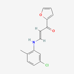 3-[(5-chloro-2-methylphenyl)amino]-1-(2-furyl)-2-propen-1-one