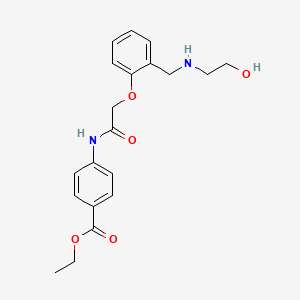 ethyl 4-{[(2-{[(2-hydroxyethyl)amino]methyl}phenoxy)acetyl]amino}benzoate