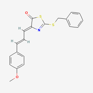 2-(benzylthio)-4-[3-(4-methoxyphenyl)-2-propen-1-ylidene]-1,3-thiazol-5(4H)-one