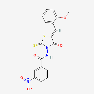N-[5-(2-methoxybenzylidene)-4-oxo-2-thioxo-1,3-thiazolidin-3-yl]-3-nitrobenzamide
