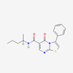 N-(1-methylbutyl)-5-oxo-3-phenyl-5H-[1,3]thiazolo[3,2-a]pyrimidine-6-carboxamide