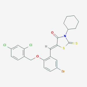5-{5-Bromo-2-[(2,4-dichlorobenzyl)oxy]benzylidene}-3-cyclohexyl-2-thioxo-1,3-thiazolidin-4-one