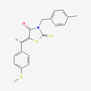 molecular formula C19H17NOS3 B4617551 3-(4-methylbenzyl)-5-[4-(methylthio)benzylidene]-2-thioxo-1,3-thiazolidin-4-one 