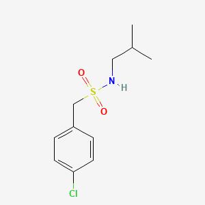 molecular formula C11H16ClNO2S B4617559 1-(4-氯苯基)-N-异丁基甲磺酰胺 