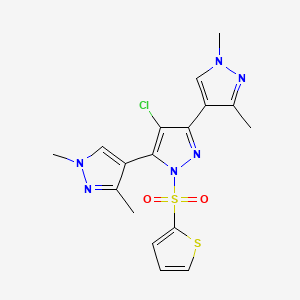 4'-chloro-1,1'',3,3''-tetramethyl-1'-(2-thienylsulfonyl)-1H,1'H,1''H-4,3':5',4''-terpyrazole