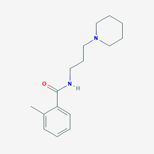 molecular formula C16H24N2O B4617612 2-methyl-N-[3-(1-piperidinyl)propyl]benzamide 