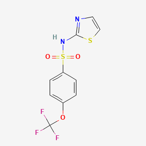molecular formula C10H7F3N2O3S2 B4617627 N-1,3-thiazol-2-yl-4-(trifluoromethoxy)benzenesulfonamide 