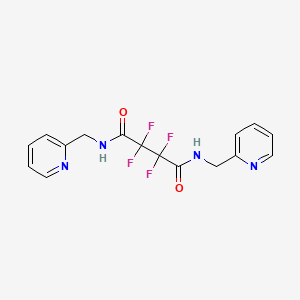 molecular formula C16H14F4N4O2 B4617636 2,2,3,3-tetrafluoro-N,N'-bis(2-pyridinylmethyl)succinamide 