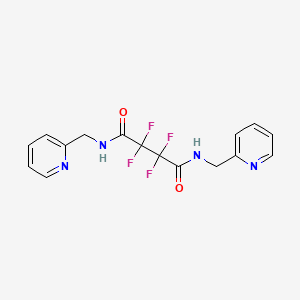 molecular formula C16H14F4N4O2 B4617636 2,2,3,3-四氟-N,N'-双(2-吡啶基甲基)琥珀酰胺 