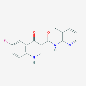 molecular formula C16H12FN3O2 B4617649 6-fluoro-4-hydroxy-N-(3-methyl-2-pyridinyl)-3-quinolinecarboxamide 