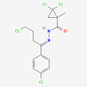 2,2-dichloro-N'-[4-chloro-1-(4-chlorophenyl)butylidene]-1-methylcyclopropanecarbohydrazide