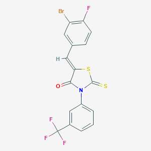 5-(3-Bromo-4-fluorobenzylidene)-2-thioxo-3-[3-(trifluoromethyl)phenyl]-1,3-thiazolidin-4-one