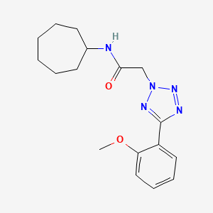 molecular formula C17H23N5O2 B4617664 N-cycloheptyl-2-[5-(2-methoxyphenyl)-2H-tetrazol-2-yl]acetamide 