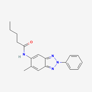 molecular formula C18H20N4O B4617682 N-(6-methyl-2-phenyl-2H-1,2,3-benzotriazol-5-yl)pentanamide 