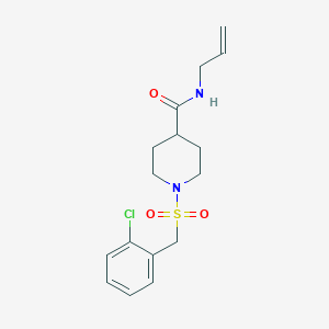 molecular formula C16H21ClN2O3S B4617684 N-allyl-1-[(2-chlorobenzyl)sulfonyl]-4-piperidinecarboxamide 