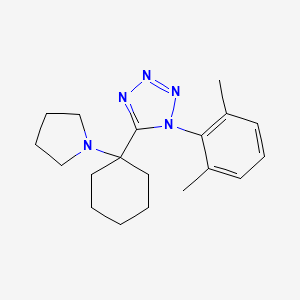 molecular formula C19H27N5 B4617685 1-(2,6-dimethylphenyl)-5-[1-(1-pyrrolidinyl)cyclohexyl]-1H-tetrazole 