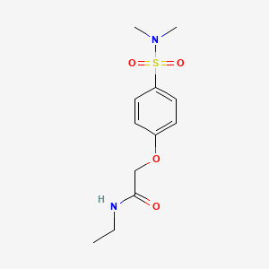 molecular formula C12H18N2O4S B4617712 2-{4-[(二甲氨基)磺酰基]苯氧基}-N-乙基乙酰胺 