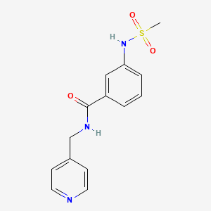 molecular formula C14H15N3O3S B4617718 3-[(甲基磺酰基)氨基]-N-(4-吡啶基甲基)苯甲酰胺 