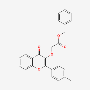 molecular formula C25H20O5 B4617723 benzyl {[2-(4-methylphenyl)-4-oxo-4H-chromen-3-yl]oxy}acetate 