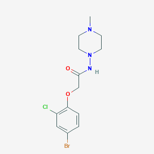 molecular formula C13H17BrClN3O2 B4617728 2-(4-溴-2-氯苯氧基)-N-(4-甲基-1-哌嗪基)乙酰胺 