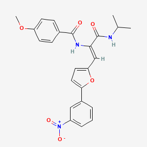 molecular formula C24H23N3O6 B4617748 N-{1-[(异丙氨基)羰基]-2-[5-(3-硝基苯基)-2-呋喃基]乙烯基}-4-甲氧基苯甲酰胺 