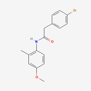 molecular formula C16H16BrNO2 B4617773 2-(4-bromophenyl)-N-(4-methoxy-2-methylphenyl)acetamide 