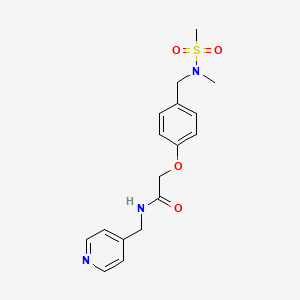 molecular formula C17H21N3O4S B4617790 2-(4-{[methyl(methylsulfonyl)amino]methyl}phenoxy)-N-(4-pyridinylmethyl)acetamide 