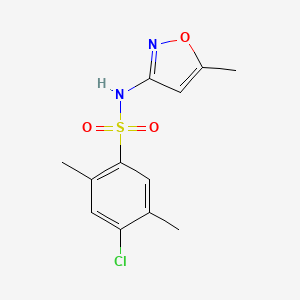 molecular formula C12H13ClN2O3S B4617797 4-chloro-2,5-dimethyl-N-(5-methyl-3-isoxazolyl)benzenesulfonamide 