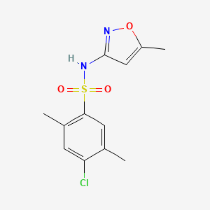 molecular formula C12H13ClN2O3S B4617797 4-氯-2,5-二甲基-N-(5-甲基-3-异恶唑基)苯磺酰胺 