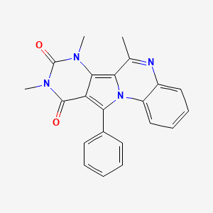 6,7,9-trimethyl-11-phenylpyrimido[4',5':3,4]pyrrolo[1,2-a]quinoxaline-8,10(7H,9H)-dione