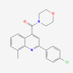 molecular formula C21H19ClN2O2 B4617816 2-(4-chlorophenyl)-8-methyl-4-(4-morpholinylcarbonyl)quinoline 