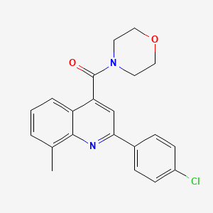 2-(4-CHLOROPHENYL)-8-METHYL-4-(MORPHOLINE-4-CARBONYL)QUINOLINE