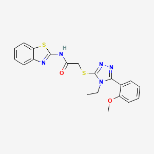 N-(1,3-benzothiazol-2-yl)-2-{[4-ethyl-5-(2-methoxyphenyl)-4H-1,2,4-triazol-3-yl]sulfanyl}acetamide