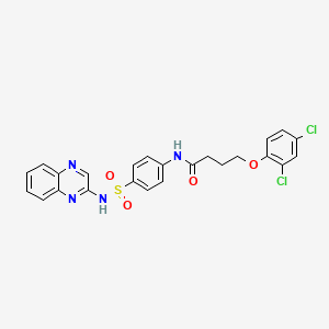molecular formula C24H20Cl2N4O4S B4617836 4-(2,4-dichlorophenoxy)-N-{4-[(2-quinoxalinylamino)sulfonyl]phenyl}butanamide 