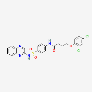 molecular formula C24H20Cl2N4O4S B4617836 4-(2,4-二氯苯氧基)-N-{4-[(2-喹喔啉氨基)磺酰基]苯基}丁酰胺 