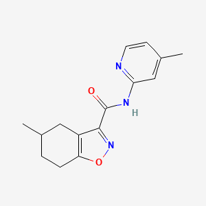 molecular formula C15H17N3O2 B4617843 5-methyl-N-(4-methyl-2-pyridinyl)-4,5,6,7-tetrahydro-1,2-benzisoxazole-3-carboxamide 